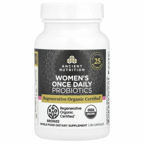 Ancient Nutrition, Пробиотики для женщин, 1 раз в день, 30 капсул