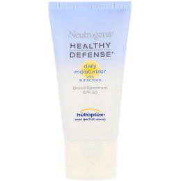 Neutrogena, Healthy Defense, дневное увлажняющее средство с солнцезащитным кремом, фактор защиты от солнца 50 широкого спектра действия, 1,7 ж. унц. (50 мл)