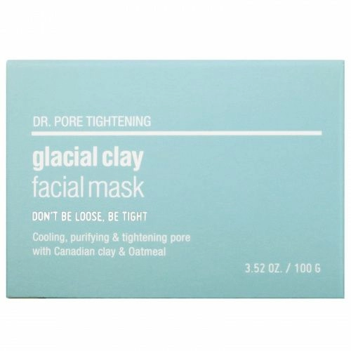 Skin&Lab, Серия Dr. Pore Tightening, маска для лица с ледниковой глиной, 100 г