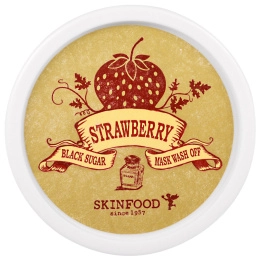 Skinfood, Черный сахар, клубничная смываемая маска, 100 г
