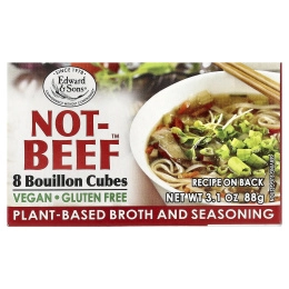 Edward & Sons, Not-Beef™, бульонные кубики, 8 кубиков, 88 г (3,1 унции)