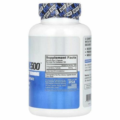 EVLution Nutrition, Карнитин 500, 120 капсул