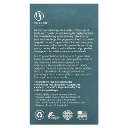 Dr. Jacobs Naturals, Отшелушивающее кастильское мыло с люфой, мохито с мятой и огурцом, 142 г (5 унций)