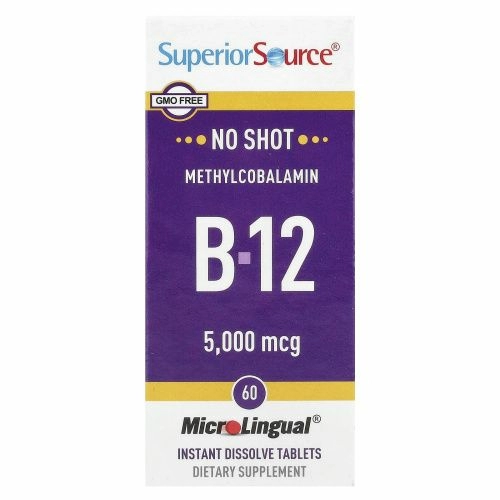 Superior Source, Метилкобаламин B12, 5000 мкг, 60 микролингвальных таблеток