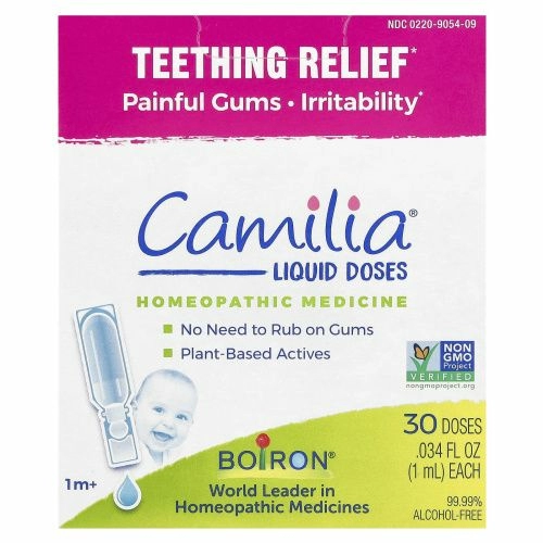 Капли для прорезывания зубов Boiron Camilia, 30 жидких доз, 0,034 жидкой унции