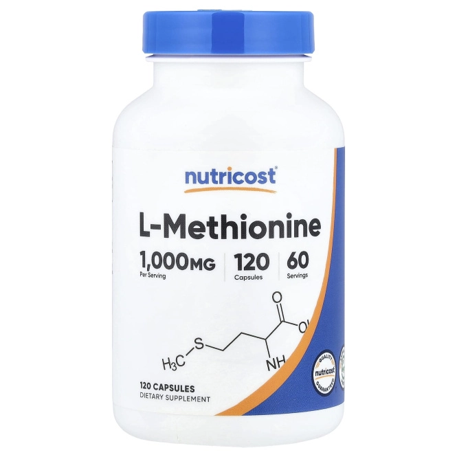Nutricost, L-метионин, 120 капсул (500 мг в 1 капсуле)