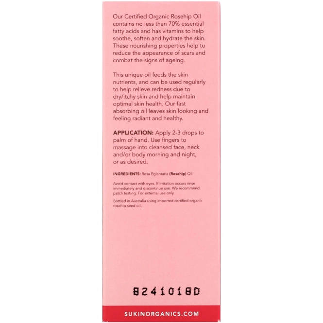 Sukin, Certified Organic Rosehip Oil, Rosehip, 1.69 fl oz (50 ml)