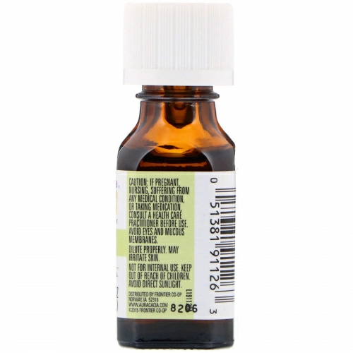 Aura Cacia, 100%-ное чистое эфирное масло, лайм, 0,5 ж. унц. (15 мл)