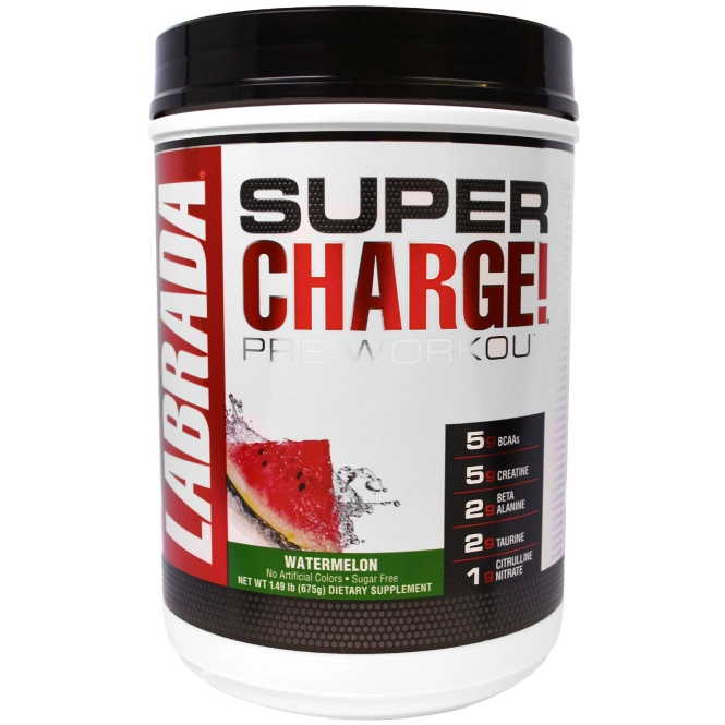 Labrada Nutrition, "Сверхзаряд!", предтренировочный комплекс со вкусом арбуза, 1, 49 фунта (675 г)