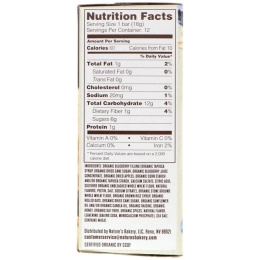 Nature's Bakery, Органический мед и овес, мягкие запеченные батончики, черника, 6 двойных упаковок, по 1,3 унции каждый