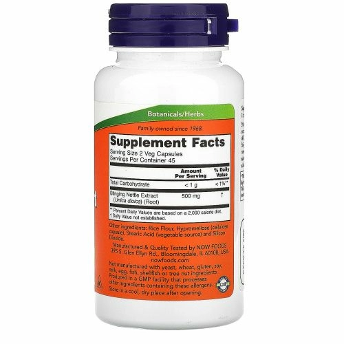Now Foods, Экстракт корня жгучей крапивы, 250 мг, 90 растительных капсул