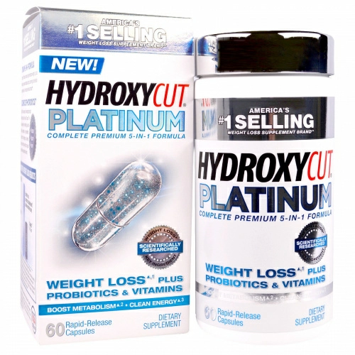 Hydroxycut, "Hydroxycut платинум", пищевая добавка для снижения веса, 60 быстродействующих капсул
