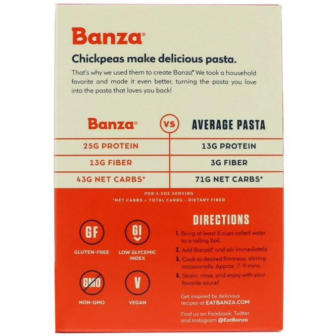 Banza, Спиральки из нута, 8 унц. (227 г)