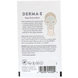 Derma E, Укрепляющая магнитная маска с глиной, Бобы адзуки и мята перечная, 0,35 унции ( 10 г)