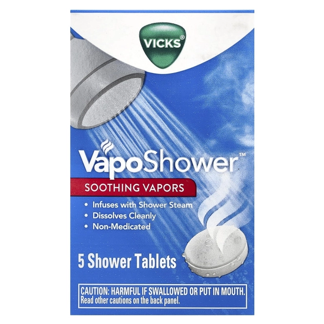 Vicks, VapoShower ™, успокаивающие пары, 5 таблеток для душа