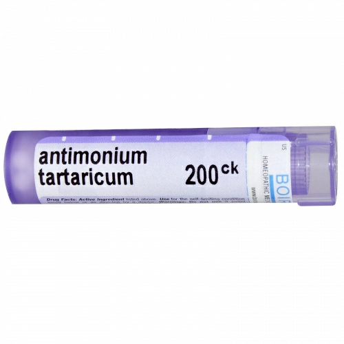 Boiron, Single Remedies, Антимониум тартарикум, 200CK, прибл. 80 гранул