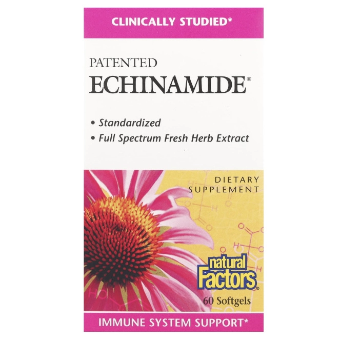 Natural Factors, Echinamide, 60 мягких табеток