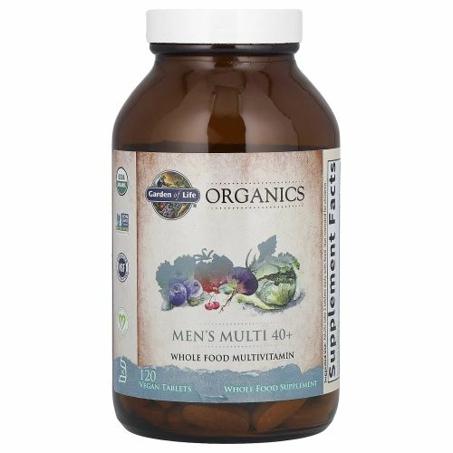 Garden of Life, KIND Organics, Men's Multi 40+, 120 веганских таблеток