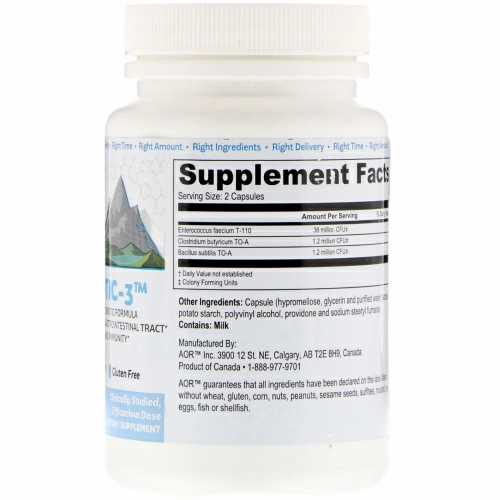 Advanced Orthomolecular Research AOR, Probiotic-3, 90 капсул