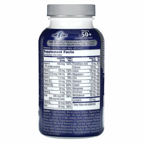 One-A-Day, Для мужчин 50+, польза для здоровья, мультивитаминная/мультиминеральная добавка, 100 таблеток