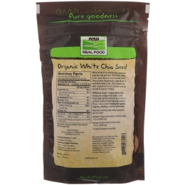 Now Foods, Real Food, Органические белые семена чиа, 1 фунт (454 г)