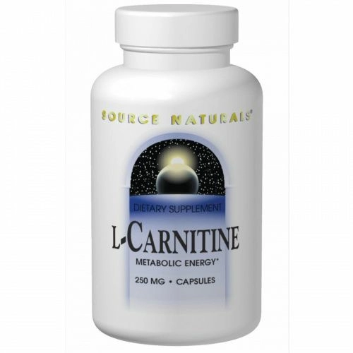 Source Naturals, L-карнитин, 250 мг, 120 капсул