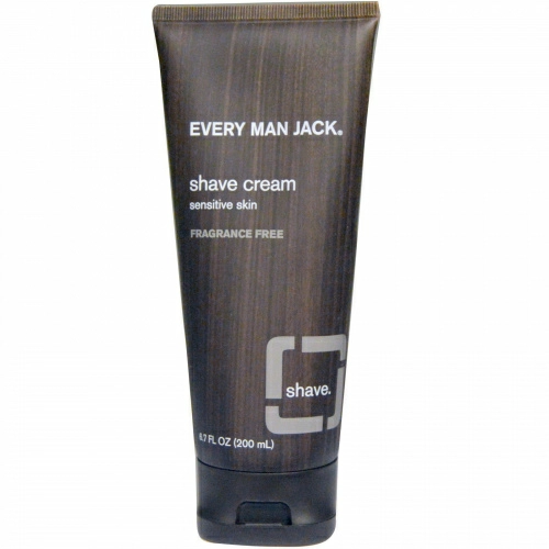 Every Man Jack, Крем для бритья, для чувствительной кожи, без отдушек, 200 мл (6,7 жидких унций )