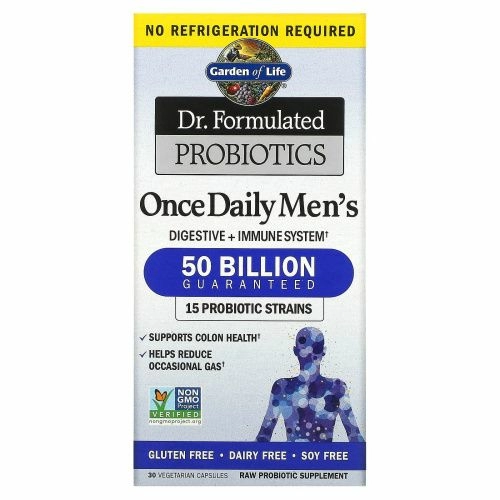 Garden of Life, Dr. Formulated Probiotics, Once Daily для мужчик, 30 вегетарианских капсул