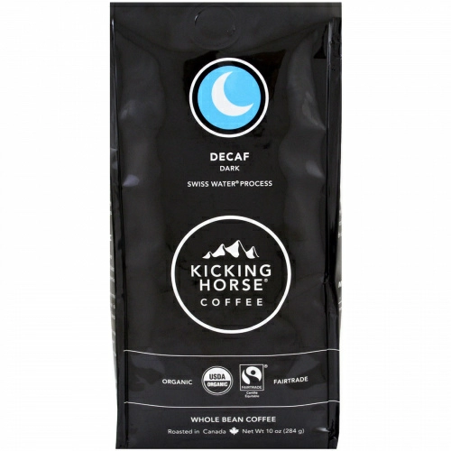 Kicking Horse, Декаф, темный, цельные зерна кофе, 284 г (10 унций)