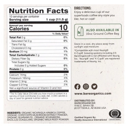 BareOrganics, Energizing, кофе с суперфудами, средней обжарки, 10 чашек по 11,5 г (0,41 унции)