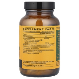 Herb Pharm, Mushroom Wellness ™, смесь индейского хвоста с рейши, 90 вегетарианских капсул