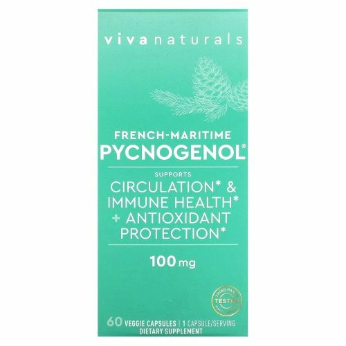 Viva Naturals, French-Maritime Pycnogenol`` 60 растительных капсул