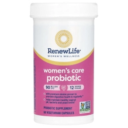 Renew Life, Пробиотик Ultimate Flora Women's Care 90 миллиардов 60 вег капсул