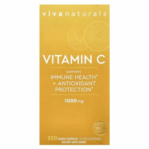 Viva Naturals, Витамин C, 1000 мг, 250 растительных капсул