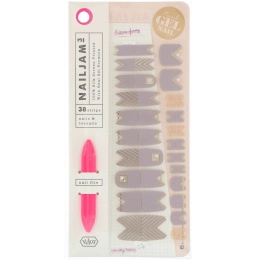 Vika Nailjam, Гелевые полоски для ногтей для ногтей на руках и ногах, Шикарный роман, 38 полосок