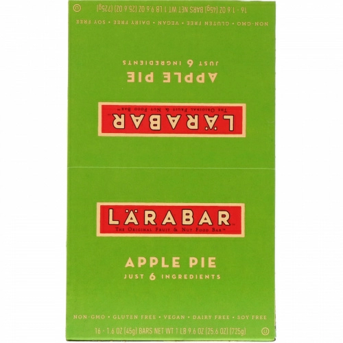 Larabar, Яблочный пирог, 16 батончиков, 1,6 унции (45 г) каждый
