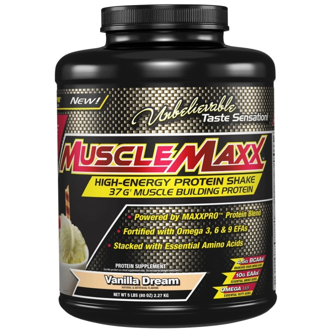 MuscleMaxx, High Energy Protein Shake, Vanilla Dream, 80 oz (2.27 kg)