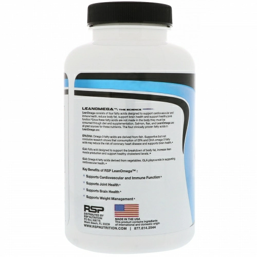 RSP Nutrition, Lean Omega, Omegas+Weight Loss, 120 Softgels
