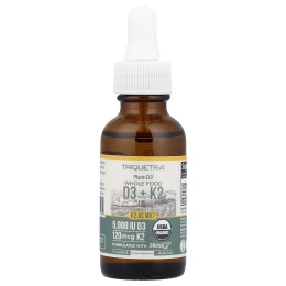 Triquetra Health, Plant-D3®, цельнопищевые витамины D3+ и K2, максимальная сила действия, 30 мл (1 жидк. унция)
