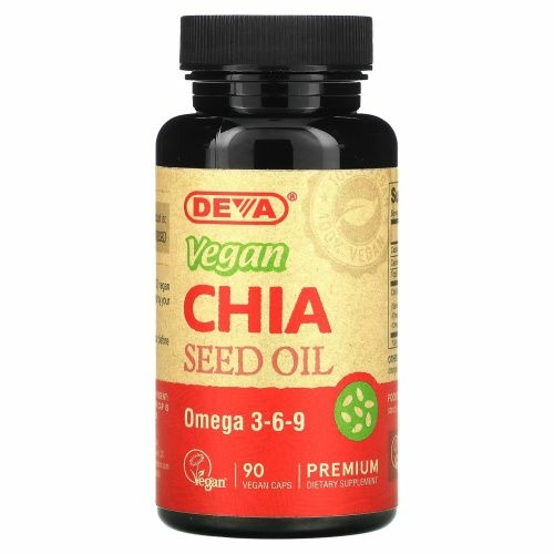 Deva, Масло из семян чиа, 90 капсул на растительной основе