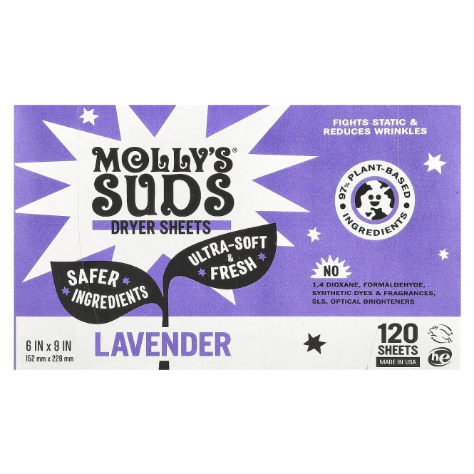 Molly's Suds, Сушилка для белья, лаванда, 120 листов