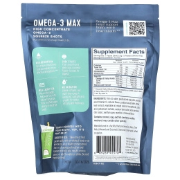 Coromega, Max High Concentrate Omega-3 Fish Oil, Coconut Bliss, 90 выжимок, 2,5 г каждый