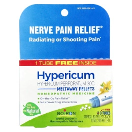 Boiron, Hypericum perforatum, 30C, 3 пробирки, 80 гранул в каждой