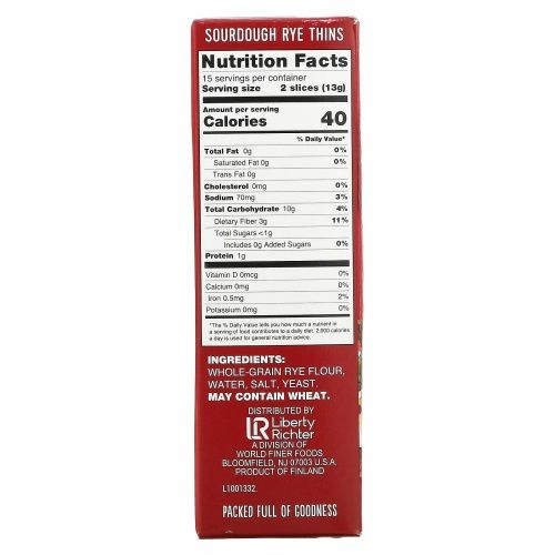 Finn Crisp, Хлебцы из кислого ржаного теста, Оригинальный вкус, 7 унц. (200 г)