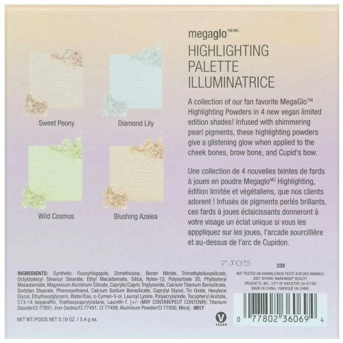 Wet n Wild, Палетка хайлайтеров MegaGlo, 5,4 г каждого цвета