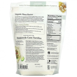 King Arthur Flour, Органическая маса-харина из белой кукурузы мелкого помола, 907 г (2 фунта)