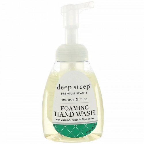 Deep Steep, Foaming Hand Wash, Tea Tree & Mint, 8 fl oz (237 ml)
