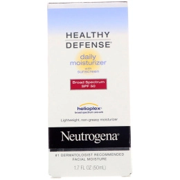 Neutrogena, Healthy Defense, дневное увлажняющее средство с солнцезащитным кремом, фактор защиты от солнца 50 широкого спектра действия, 1,7 ж. унц. (50 мл)