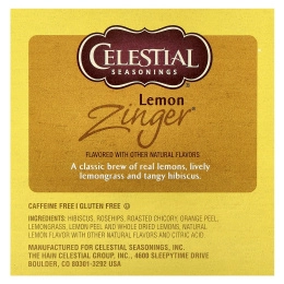 Celestial Seasonings, Herbal Tea, Lemon Zinger®, без кофеина, 12 капсул K-Cup, по 3,2 г (0,11 унции)