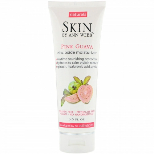Skin By Ann Webb, Zinc Oxide Moisturizer, Pink Guava, 3.5 fl oz